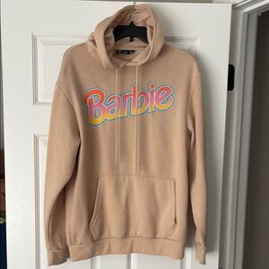 Barbie Tan Hoodie with Vibrant Graphic